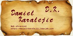 Daniel Karalejić vizit kartica